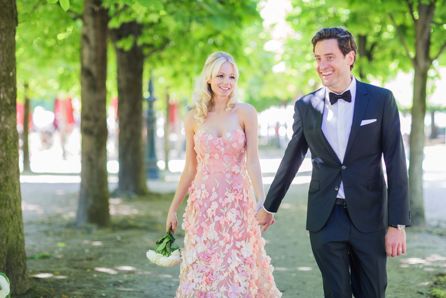 Paris photographer romantic elopement France professional intimate wedding Eiffel Tower tuileries garden fine art film natural light