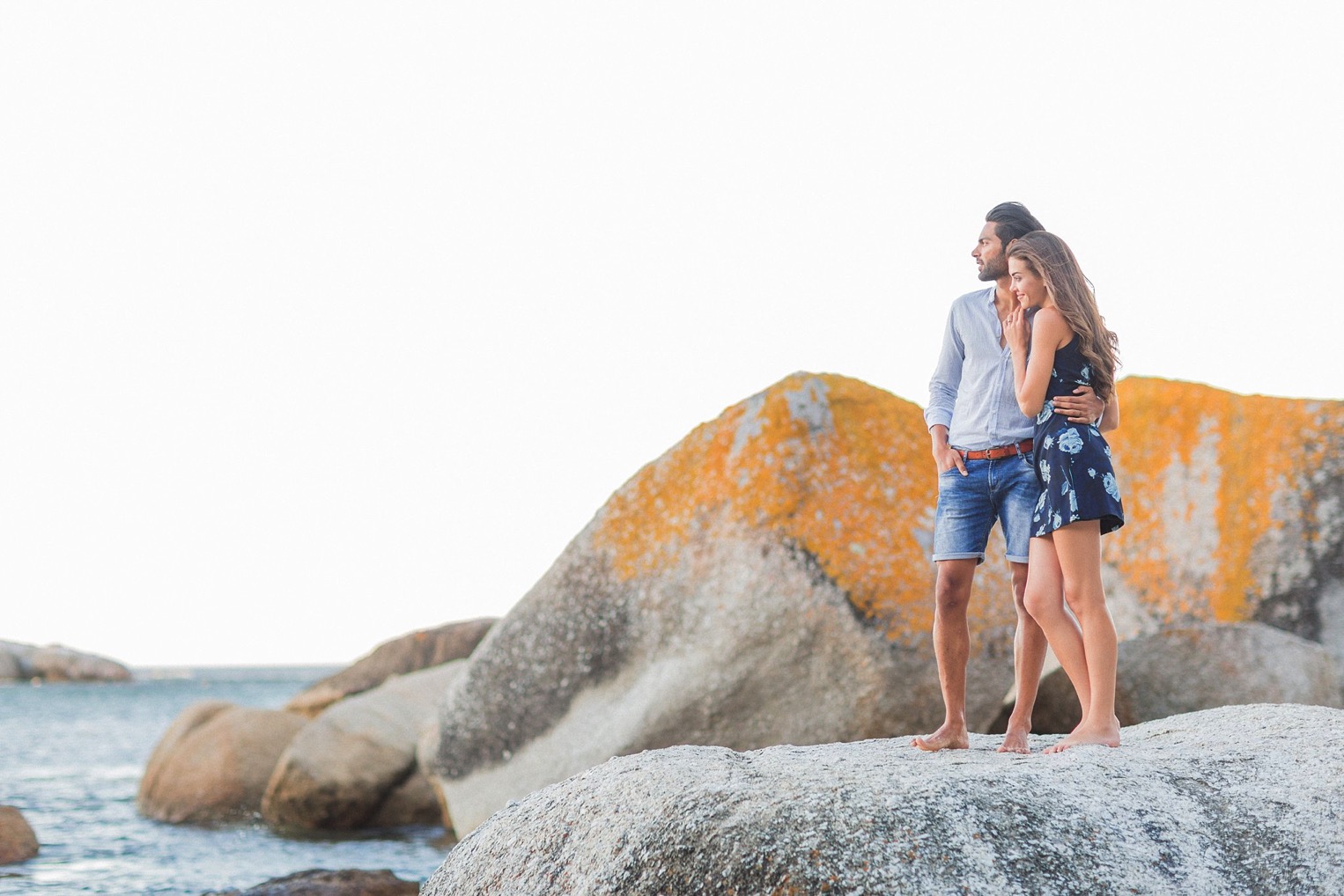 Cape Town engagement photographer beach film fine art natural light Paris photography session shoot romantic love