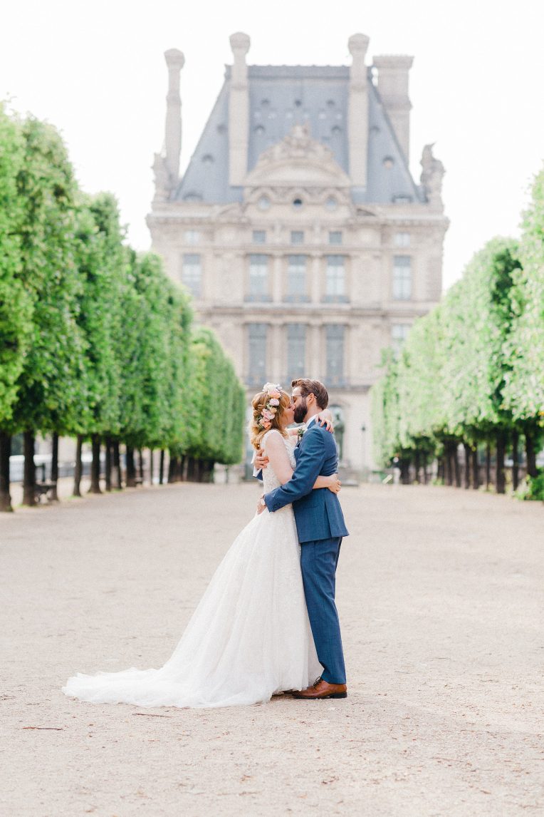 Paris elopement wedding photographer romantic Louvre France best professional intimate Eiffel Tower fine art film natural light film elopement