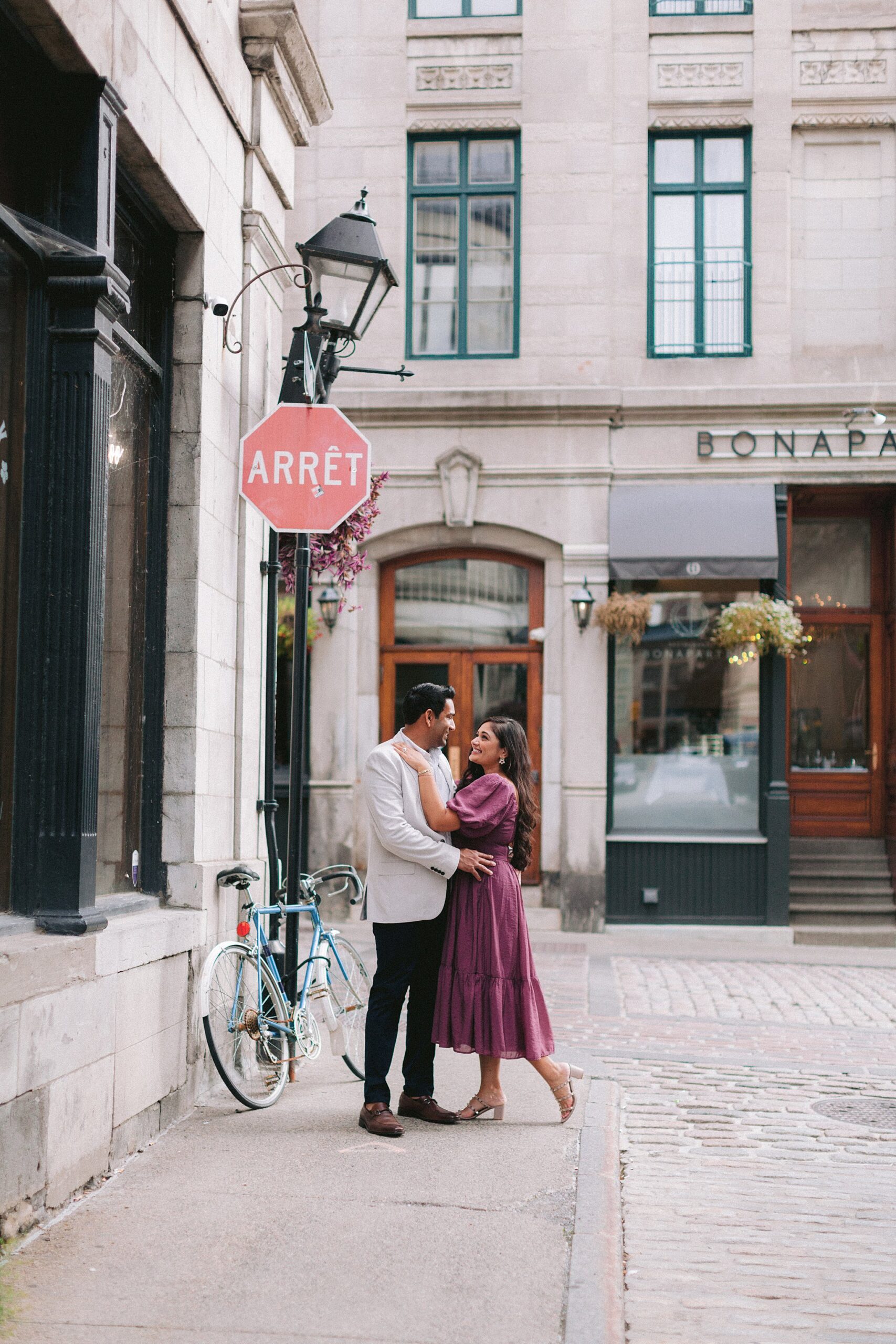 Montreal's vibrant energy adds magic to their engagement session