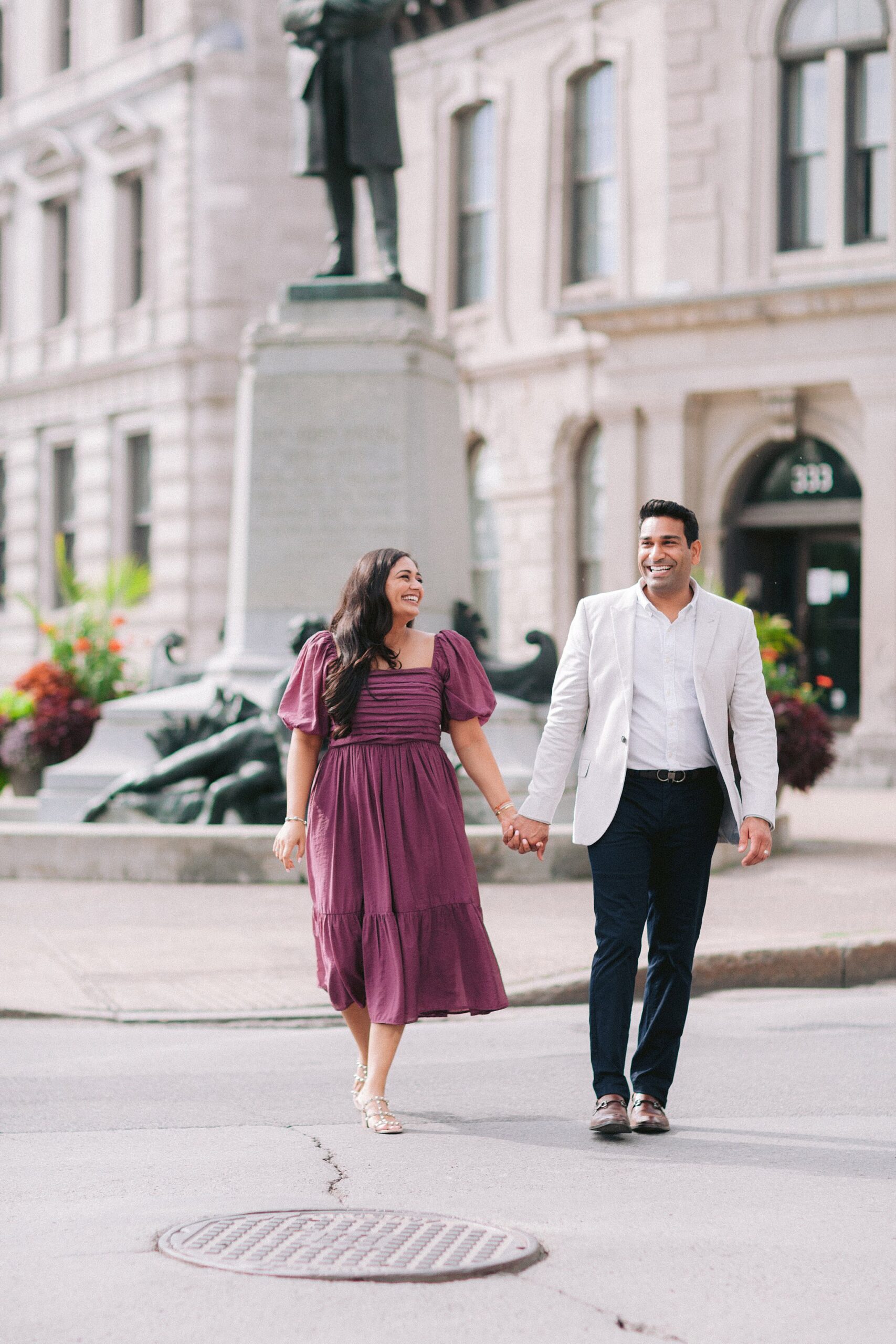 Lovebirds in Montreal: Captured moments from their engagement