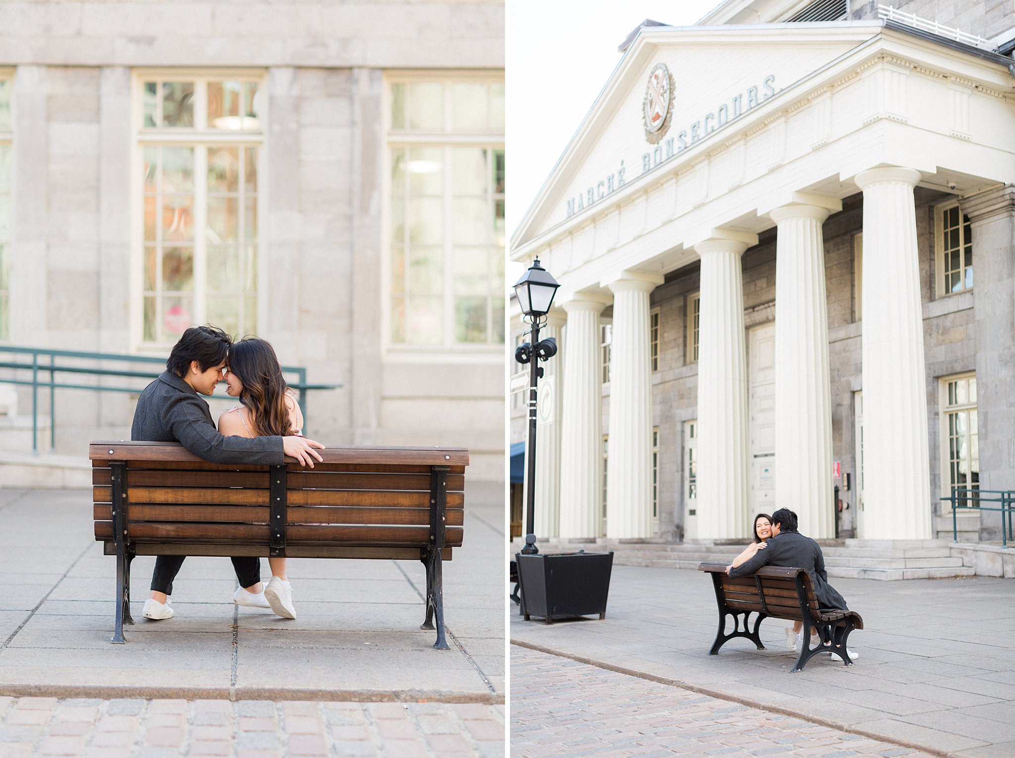 Photographer capturing engagement ring exchange in Montreal