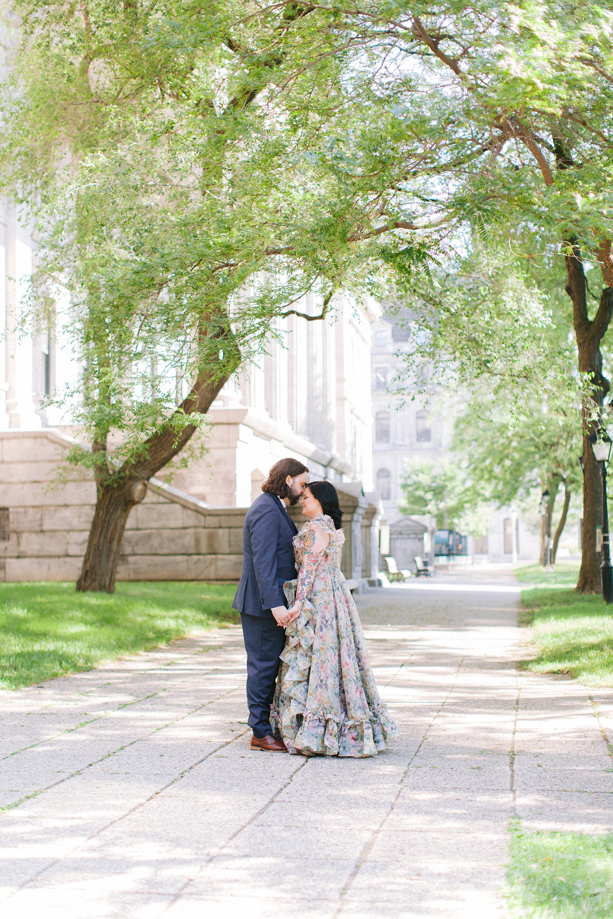 Intimate moment in a Montreal garden