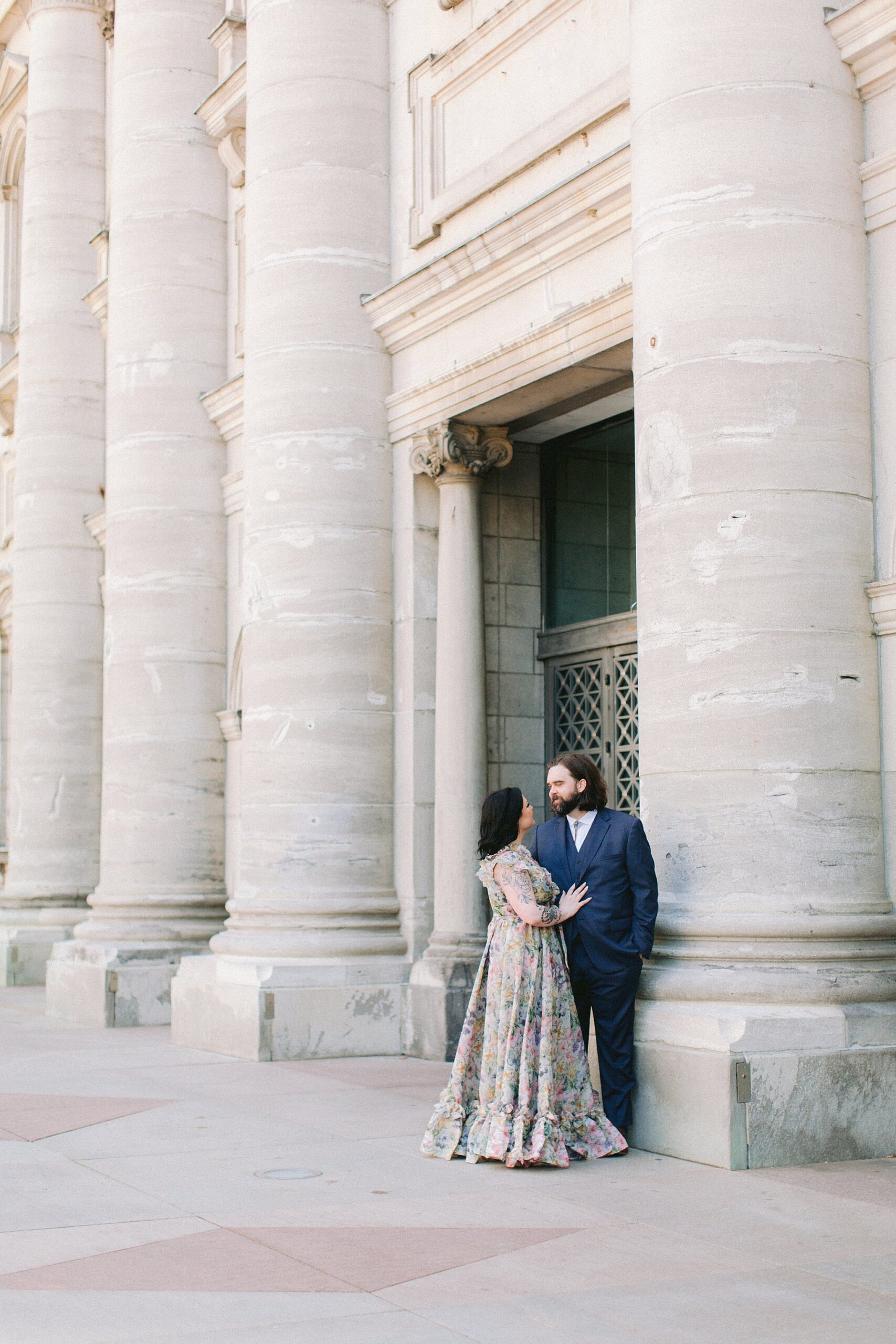 Montreal architecture as a backdrop for this elopement shoot