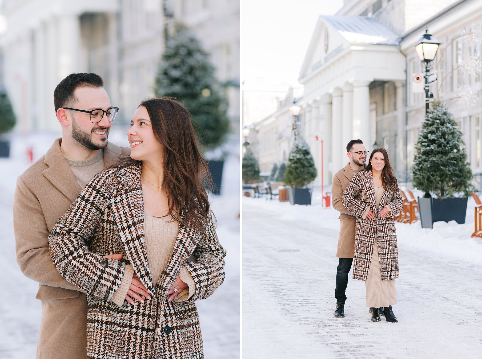 Beautiful winter engagement photography session in Montreal, Canada.